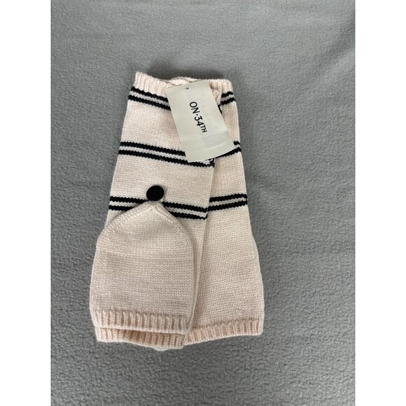 ON-34TH Accessories - On 34th Womens Convertible Knit Striped Mittens Gloves Multicolor One Size NWT's